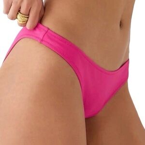 J. Crew Radiant Fuchsia Heritage 1989 High Leg Cheeky Mid-Rise Bikini Bottom New
